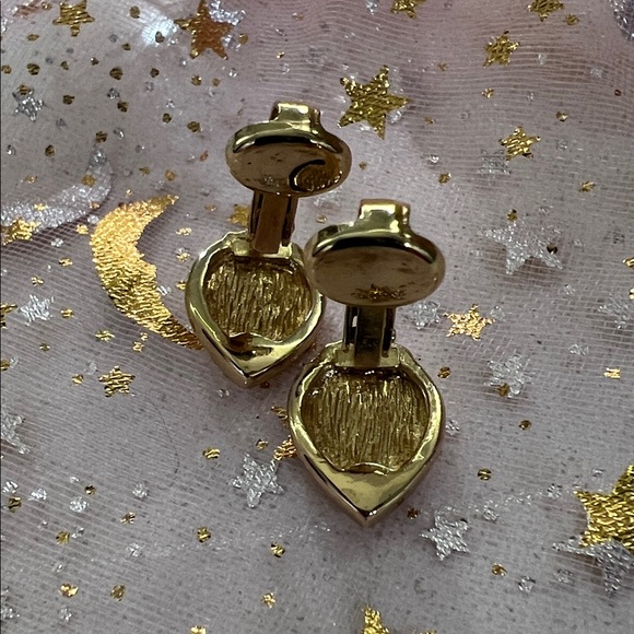 Christian Dior vintage Elegant Gold and Green clip on earrings. Made in Germany - Picture 16 of 16